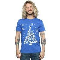 Star Wars Men Christmas Tree T-Shirt in Blue | Size: 2X-large