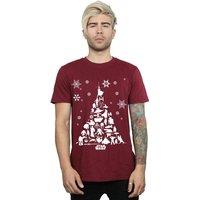 Star Wars Men Christmas Tree T-Shirt in Burgundy | Size: large