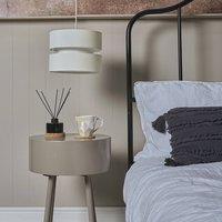 ValueLights Sophia Small 26cm Drum Easy Fit Ceiling Light Lamp Shade with Bulb in Cream | Size: 10 inches