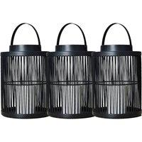 ValueLights Lantern 3 Pack Black Outdoor Decorative Light