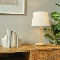 ValueLights Triston Light Natural Wood Table Lamp in Brown
