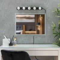 ValueLights Plug in Matt Black Hollywood Make Up Dressing Table Vanity Wall Light - Bulbs Included