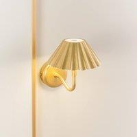 ValueLights Avery Set of 2 Rechargeable Easy Fit Wall Light Fittings in Gold