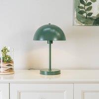 ValueLights Stassi Mushroom Dome Metal Table Lamp Light with LED Bulb in Bottle Green