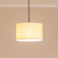 ValueLights Eva Natural Linen Fabric Ceiling Floor Table Small Drum Lamp Shade with LED Bulb in White