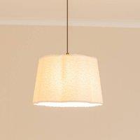 ValueLights Amy Cream Boucle Scallop Shape Ceiling Floor Table Lamp Shade with LED Bulb