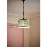 ValueLights Alba Pleated Tapered Leaf Easy Fit Ceiling Light Lamp Shade with Bulb in Blue | Size: Small