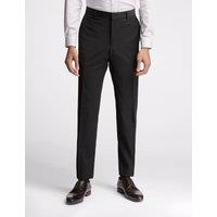 Ted Baker Men Premium Black Panama Slim Suit Trousers | Size: 32S