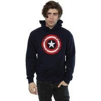 Marvel Men's Avengers Captain America Scratched Shield Hoodie