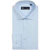 Paul Andrew Men Classic Dress Shirt Double Cuff Cutaway Collar Formal in Blue | Size: 2X-large