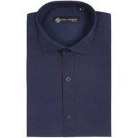 Paul Andrew Men Classic Dress Shirt Double Cuff Cutaway Collar Formal in Navy | Size: Small