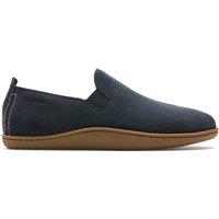 Clarks Men Home Mocc Slipper Navy Suede Slippers,Slip Ons in Blue | Size: 12-Standard Fit