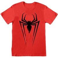 Marvel Men Comics Spider-Man Symbols T-Shirt in Red | Size: Small