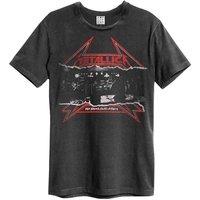 Amplified Men Young Metal Attack Metallica T-Shirt in Charcoal | Size: large
