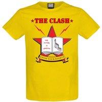 Amplified Men Know Your Rights The Clash T-Shirt in Yellow | Size: X-Large