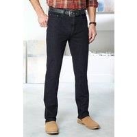 Cotton Traders Men Ultimate Comfort 4-Way Stretch Slim Fit Jeans 31 (79cm) inside leg in Black | Size: 40R