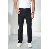 Cotton Traders Men Ultimate Comfort 4-Way Stretch Straight Fit Jeans 27 (68.5cm) inside leg in Black | Size: 38R