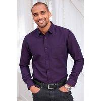 Cotton Traders Men Long Sleeve Waffle Shirt in Plum | Size: 2X-large