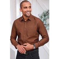Cotton Traders Men Long Sleeve Waffle Shirt in Brown | Size: 3X-Large