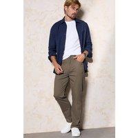 Cotton Traders Men Ultra Soft Premium Slim-Fit Stretch Jeans in Olive | Size: 36R