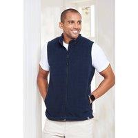 Cotton Traders Men Recycled Microfleece Gilet in Navy | Size: X-Small