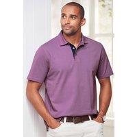 Cotton Traders Men Short Sleeve Polo Shirt in Purple | Size: Small