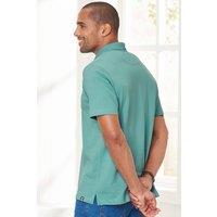 Cotton Traders Men Short Sleeve Polo Shirt in Jade | Size: X-Large