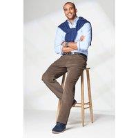 Cotton Traders Men Stretch Cord Jeans in Brown | Size: 42S