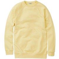 Cotton Traders Men Cotton Crew Neck Sweatshirt in Lemon | Size: X-Small