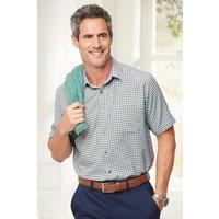 Cotton Traders Men Short Sleeve Soft Touch Yarn-Dyed Shirt in Light Green | Size: 5X-Large