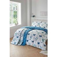 Cotton Traders Butterfly Trellis Bedspread in Teal
