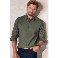 Cotton Traders Men Long Sleeve Premium Waffle Shirt in Olive | Size: X-Large