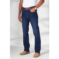 Cotton Traders Men Straight-Fit Stretch Jeans in Navy | Size: 34X-Large