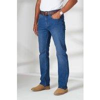 Cotton Traders Men Straight-Fit Stretch Jeans in Mid Blue | Size: 38X-Large