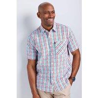 Cotton Traders Men Help For Heroes Short Sleeve Seersucker Check Shirt | Size: Medium