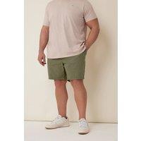 BadRhino Men Elasticated Waist Chino Shorts in Light Khaki | Size: 2X-large
