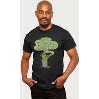 Men Oscar Gettin Down And Dirty Sesame Street T-Shirt in Black | Size: X-Large