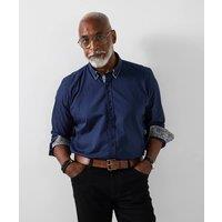 Joe Browns Men Smart Evening Double Collar Shirt in Navy | Size: Small