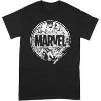 Marvel Men Characters T-Shirt in Black | Size: large
