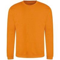 AWDis Just Hoods Crew Neck Plain Sweatshirt (280 GSM) in Orange | Size: X-Small
