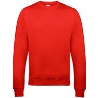 AWDis Just Hoods Crew Neck Plain Sweatshirt (280 GSM) in Red | Size: 4X-Large