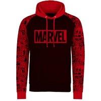 Marvel Comics Men Logo Hoodie in Black | Size: Small