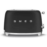 Smeg TSF01 Retro Matte Style 2 Slice Toaster in Black