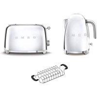 Smeg KLF03, TSF01, TSBW01 Kettle, Toaster & Bun Warmer Set in Silver