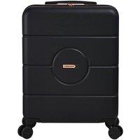Cabin Max Seville Suitcase, 55x40x20cm, 4 Wheel Luggage Cabin Bags 3 Digit Lock Suitable for Ryanair, Easyjet, Jet 2 Paid Carry On in Black