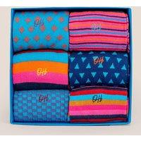 Oswin Hyde Men Contemporary 6-Pack Mens Cotton Socks