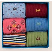 Oswin Hyde Men Hot Six 6-Pack Mens Cotton Socks