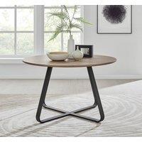 FurnitureboxUK Santorini 120cm 6-Seater Contemporary Round Wood Dining Table in Brown