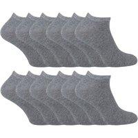 Sock Snob Men Cotton Low Cut Trainer Socks in Grey | Size: 4-5