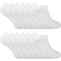 Sock Snob Men 12 Pairs Thermal Winter Invisible Low Cut Trainer Socks in White | Size: 6-11